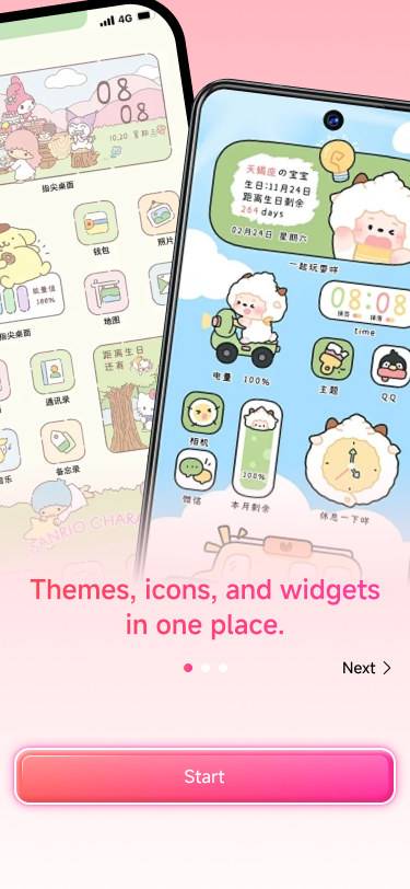 ThemeStudio cute widget screen