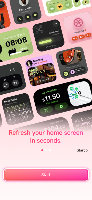 ThemeStudio dark widget screen