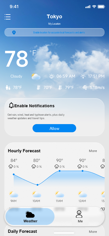Live Local Weather home screen
